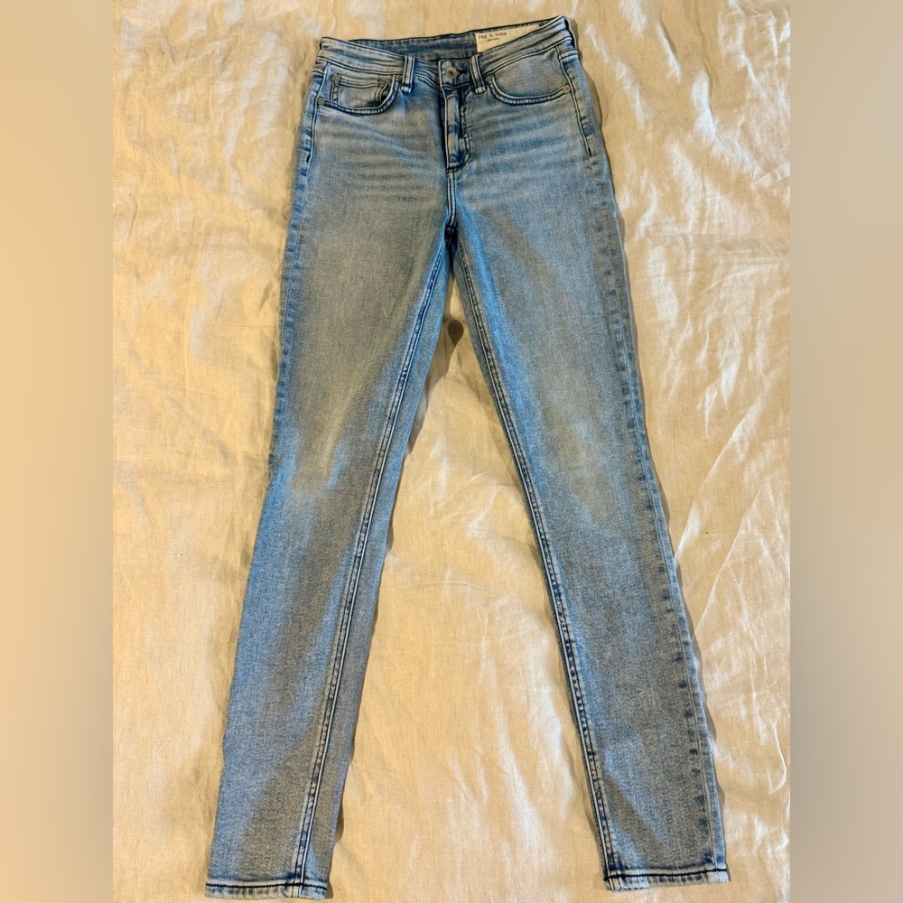 Rag & Bone Light Blue Nina High Rise Skinny Jeans